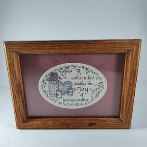 Framed Art Accent Decor "A Mother-in-Law"